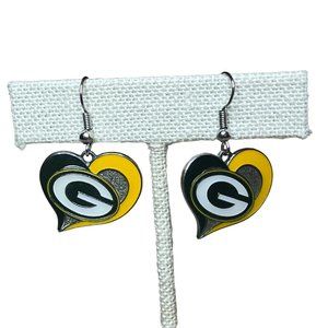 Green Bay Packers NFL Football Dangle Earrings